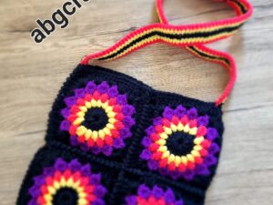 Πλεκτή Τσάντα Ωμού "Granny Square" - Vintage Στυλ