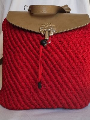 Handmade πλεκτό backpack