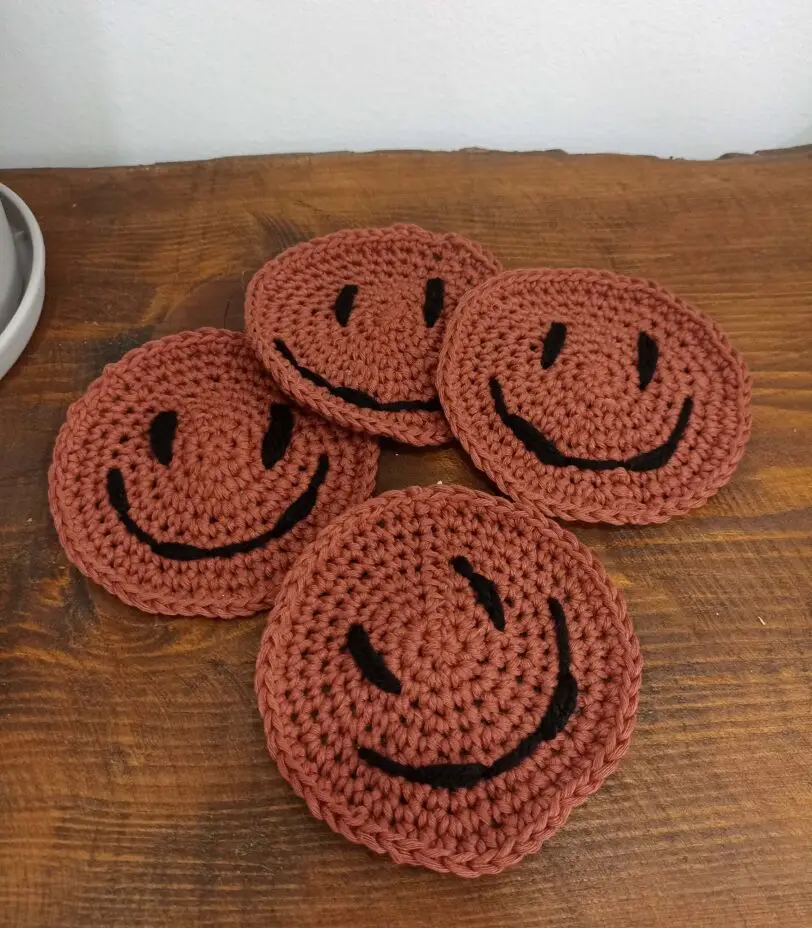 Πλεκτά σουβέρ Smiley 4 Pcs - Image 3