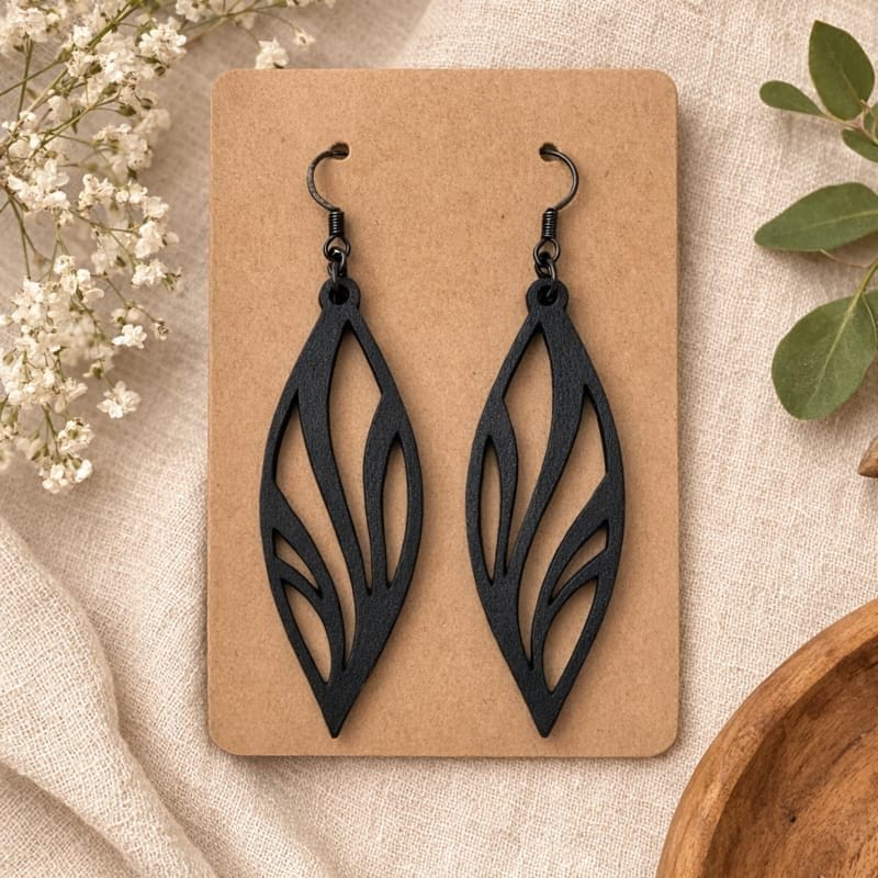 Laser Cut Blossom Flower Earrings 1 Laser Cut Blossom Flower Earrings