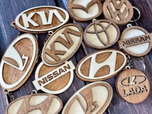 Laser Cut Car Logo Keychains