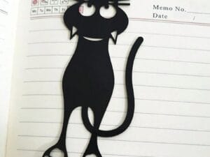Laser Cut Creative Cat Shaped Bookmark