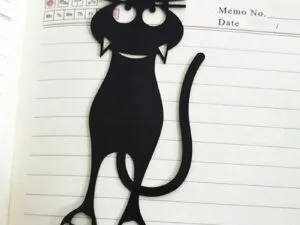 Laser Cut Creative Cat Shaped Bookmark