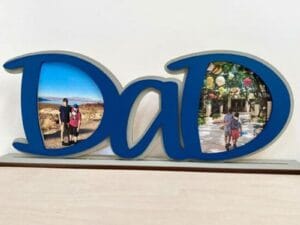 Laser Cut Fathers Day Photo Frame Dad Letter Shape Picture Frame