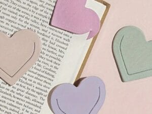 Laser Cut Heart Shaped Leather Bookmark