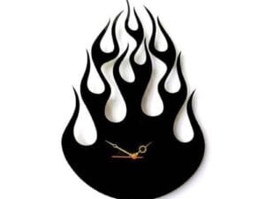 Fire Flame Wall Clock
