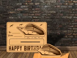 Happy Birthday Wooden Card