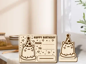 Happy birthday wooden card!