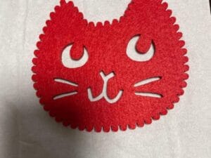 Laser Cut Cat Felt Coaster