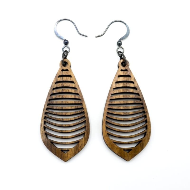 Laser Cut Dangle Teardrop Earrings 1 Laser Cut Dangle Teardrop Earrings Modern Design