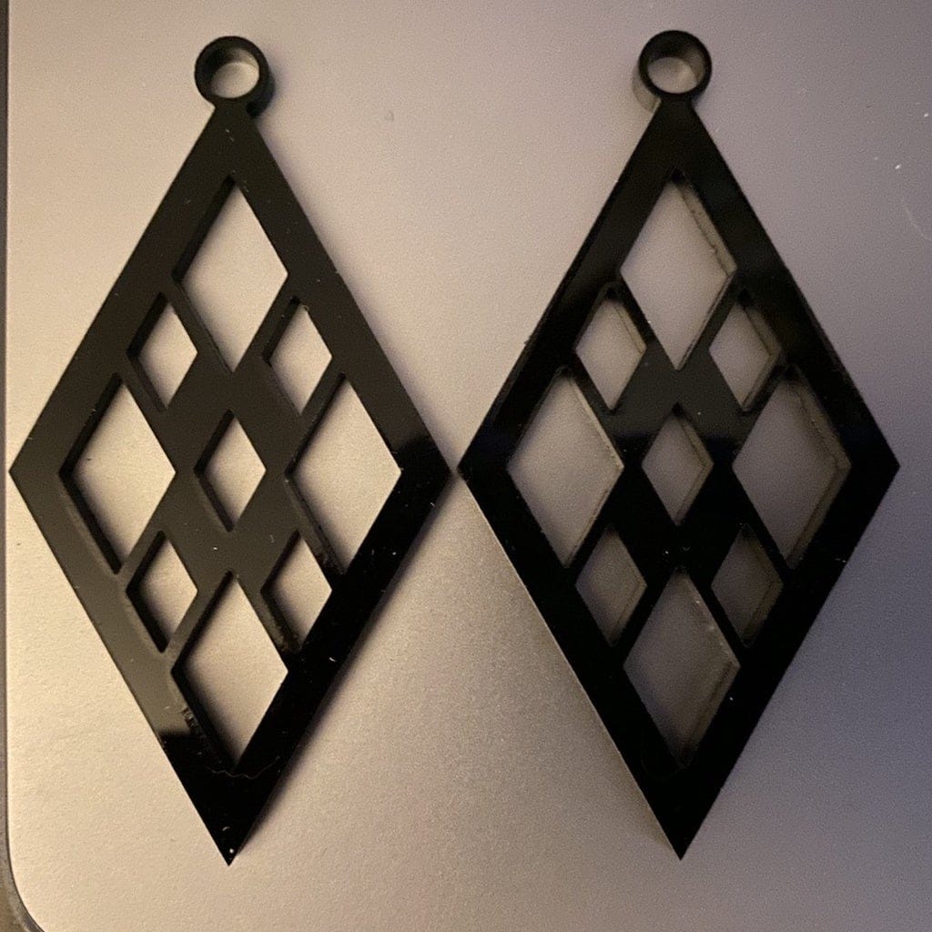 Laser Cut Diamond Earrings 1 Laser Cut Diamond Earrings