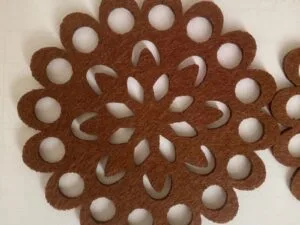 Laser Cut Felt Flower Coaster