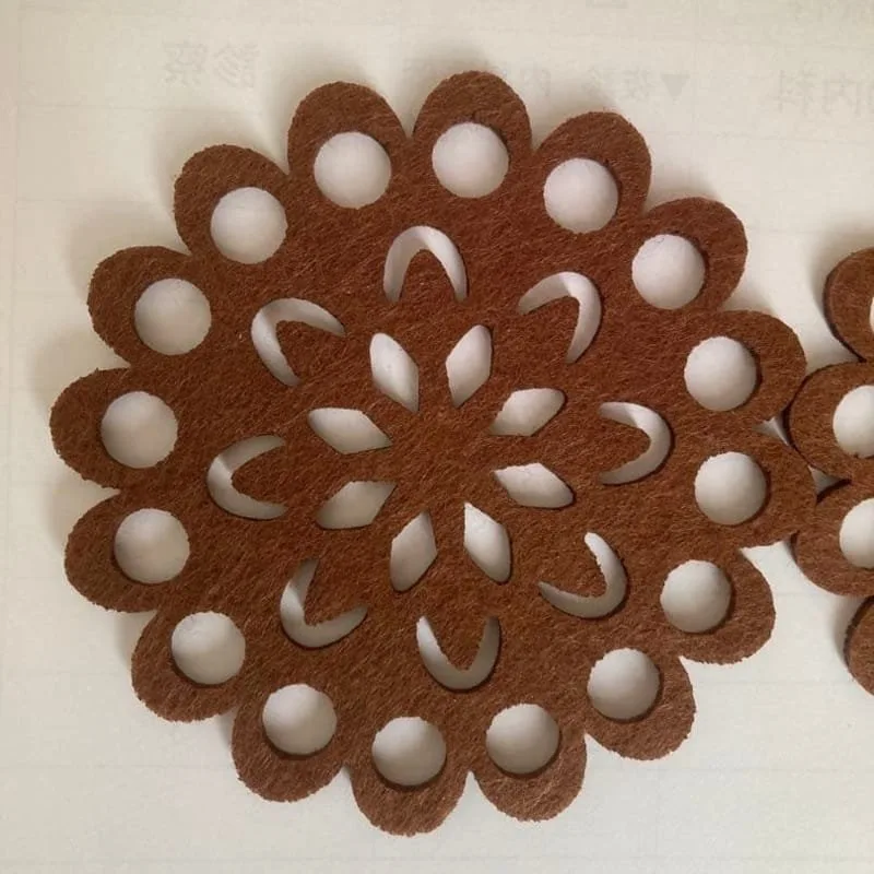 Laser Cut Felt Flower Coaster