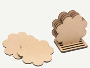 Laser Cut Flower Coasters