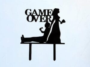 Laser Cut Game Over Wedding