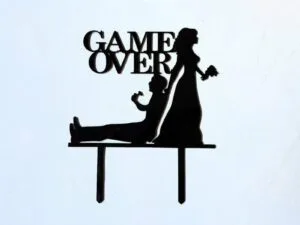 Laser Cut Game Over Wedding