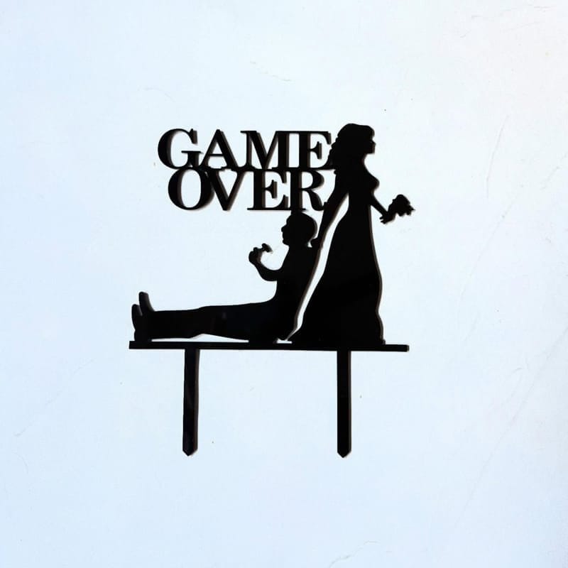 Laser Cut Game Over Wedding 1 Laser Cut Game Over Wedding