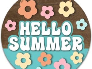 Laser Cut Hello Summer Decorations