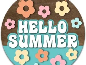 Laser Cut Hello Summer Decorations