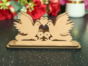 Laser Cut Pigeons Wedding Napkin