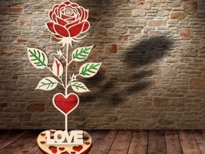 Laser Cut Rose