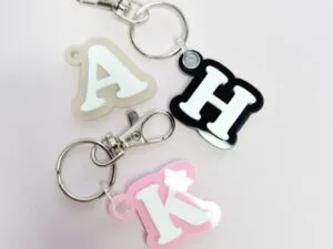 Laser Cut Single Letter Keychain Alphabet
