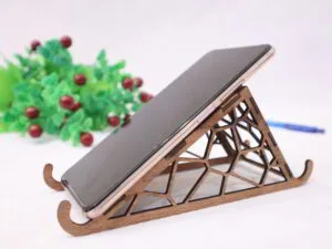 Laser Cut Wooden Phone Stand