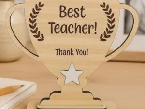 Laser cut best teacher