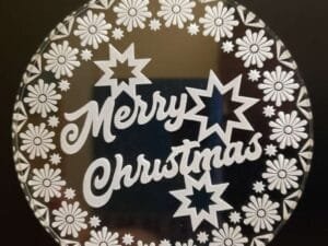 Laser Cut Christmas Ball Merry Christmas