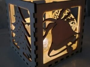 Laser Cut Christmas Candle Holder