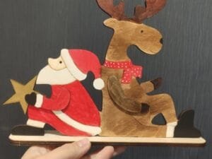 Laser Cut Santa Claus Reindeer