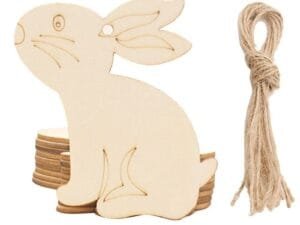 Laser Cut Easter Bunny Festival Wood Ornament