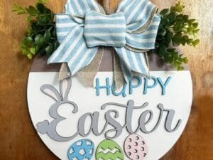 Laser Cut Easter Front Door Wreath