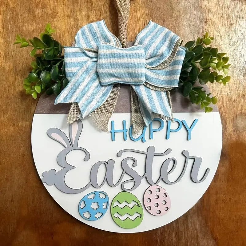 Laser Cut Easter Front Door Wreath 1 Laser Cut Easter Front Door Wreath