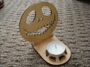 Laser Cut Halloween Candlestick