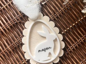 Laser Cut Personalized Easter Bunny