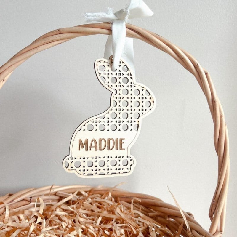 Laser Cut Rattan Bunny Name 1 Laser Cut Rattan Bunny Name