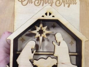 Laser Cut Shadowbox Nativity Scene