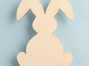 Laser Cut Unfinished Wood Floppy Eared Bunny