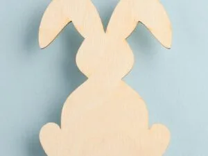 Laser Cut Unfinished Wood Floppy Eared Bunny