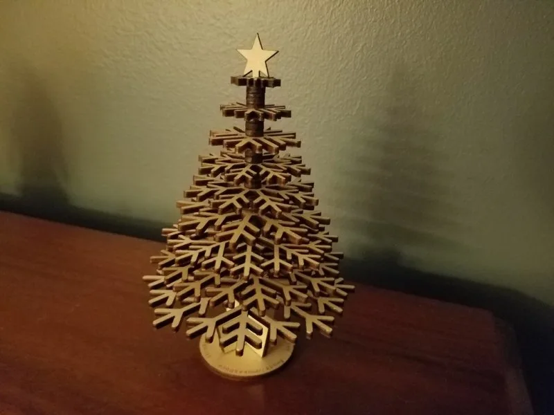 Laser Cut Wood Christmas Tree