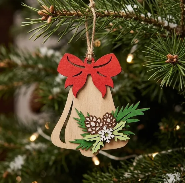 Laser Cut Christmas bell 1 Laser Cut Christmas bell
