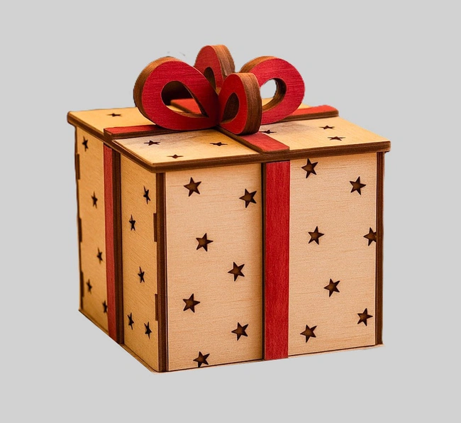 Laser Cut Christmas gift box 1 Laser Cut Christmas gift box