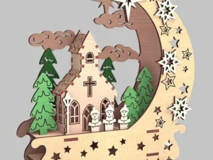 Laser Cut Christmas night light